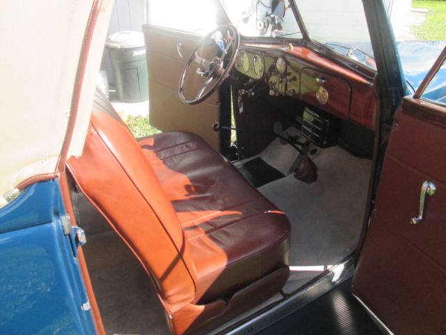 1937 Blue Ford Model 78 Convertible