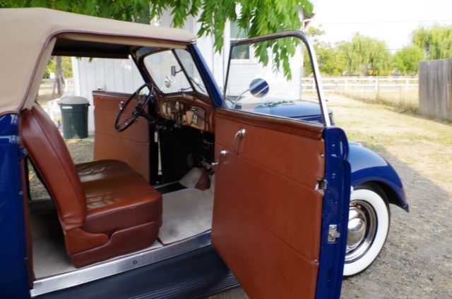 1937 Blue Ford Model 78 Convertible