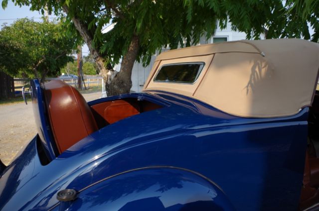 1937 Blue Ford Model 78 Convertible