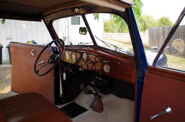 1937 Blue Ford Model 78 Convertible