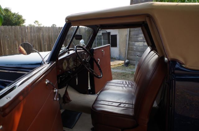 1937 Blue Ford Model 78 Convertible