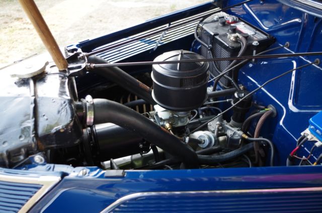 1937 Blue Ford Model 78 Convertible