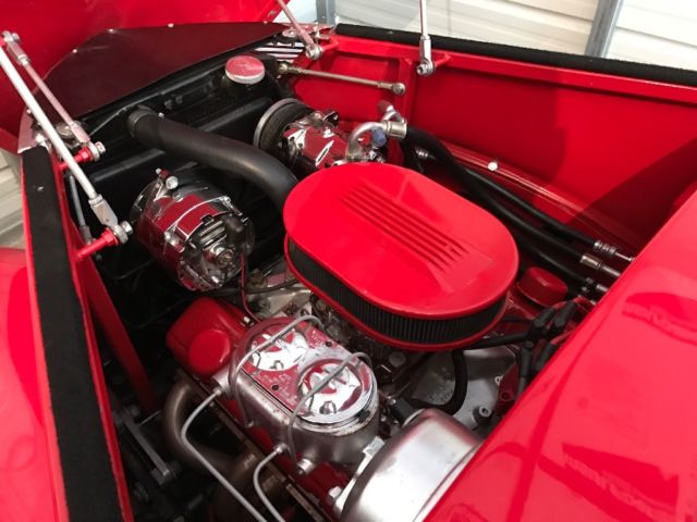 1937 Red Ford Roadster Convertible