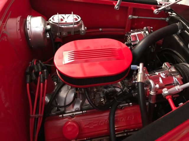 1937 Red Ford Roadster Convertible