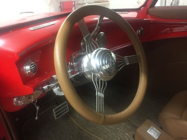 1937 Red Ford Roadster Convertible