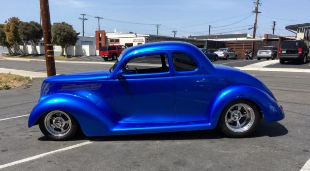 1937 Bright Blue Metallic Ford Coupe Coupe
