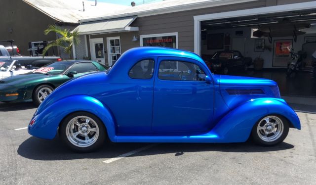 1937 Bright Blue Metallic Ford Coupe Coupe