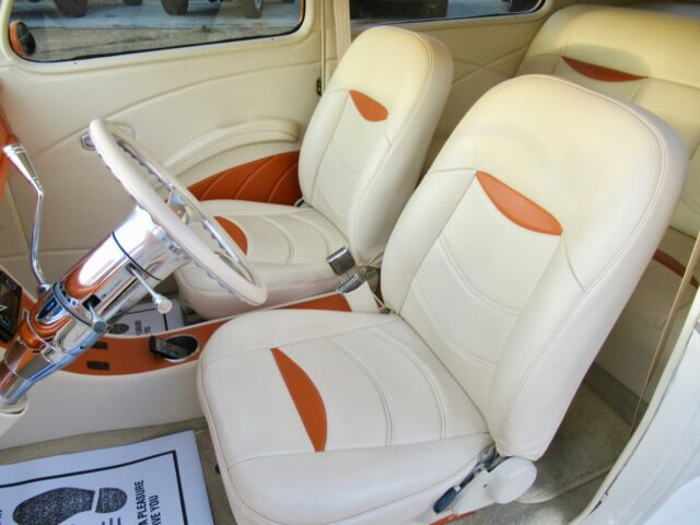 1937 CREAM / ORANGE Ford COUPE Coupe