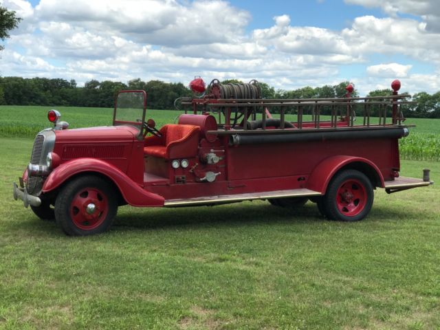 1937 Red Ford Other fire truck