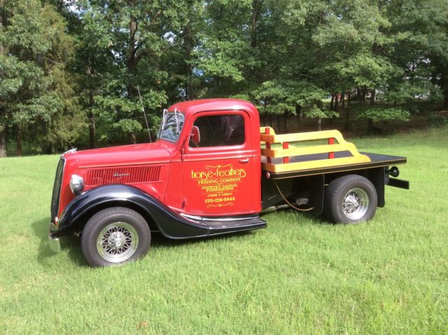 1937 Red and Black Ford Other Pickups Single Cab