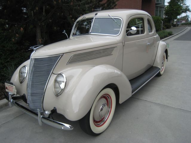 1937 Beige Ford V8 Coupe Coupe