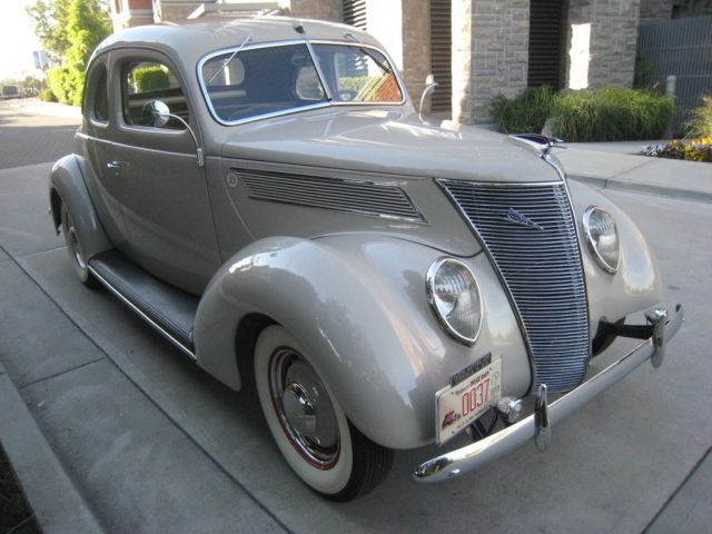 1937 Beige Ford V8 Coupe Coupe
