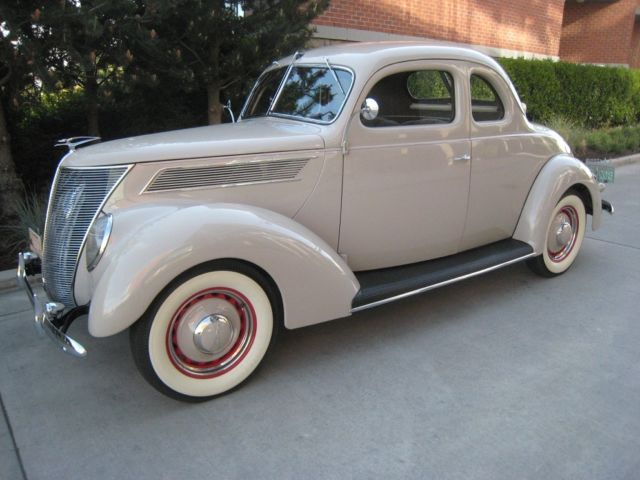 1937 Beige Ford V8 Coupe Coupe