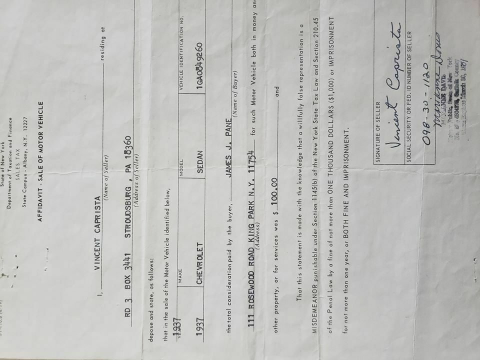 1937 Chevrolet Other Sedan