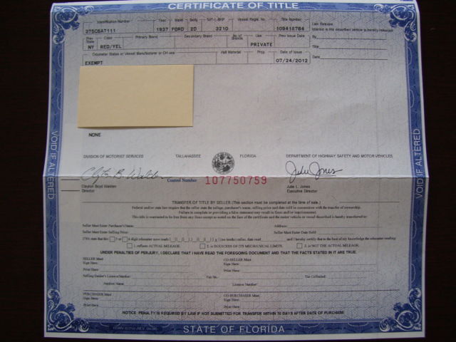 1937 YELLOW / RED Ford Other Coupe