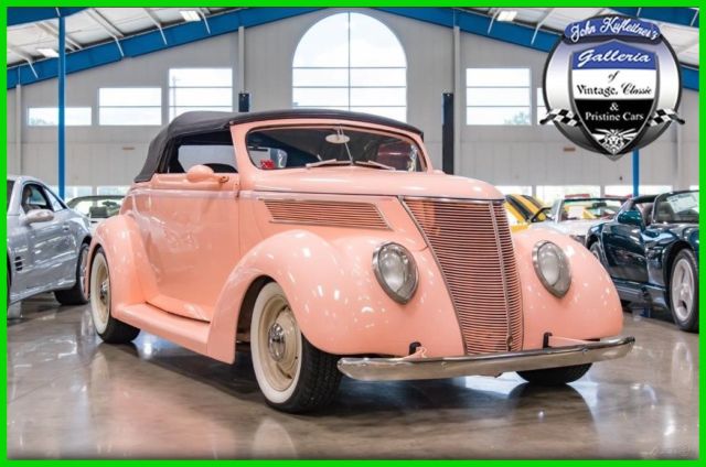 1937 Red Ford Roadster Convertible