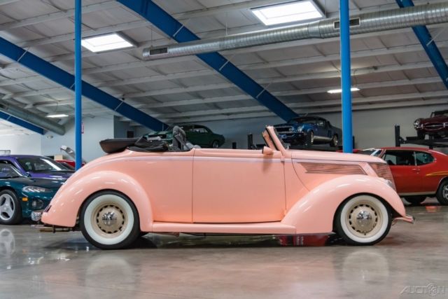 1937 Red Ford Roadster Convertible