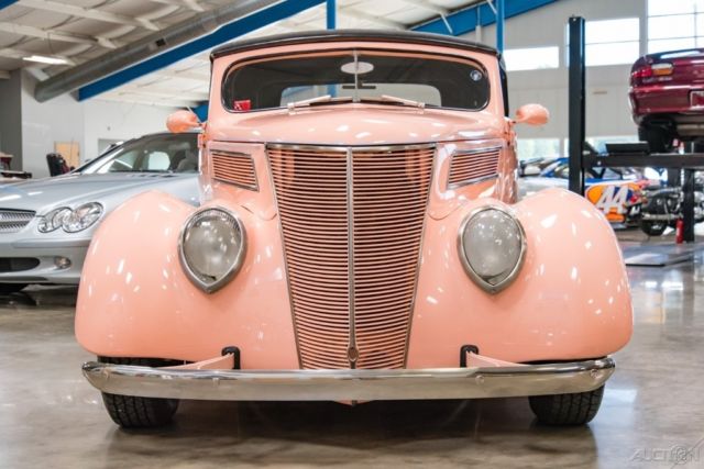 1937 Red Ford Roadster Convertible