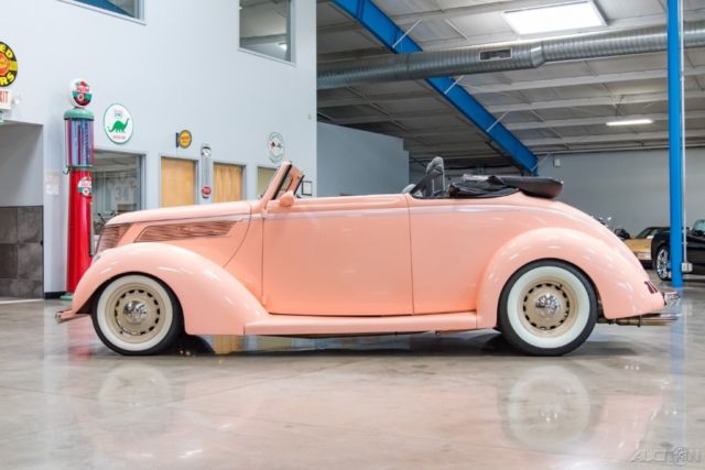 1937 Red Ford Roadster Convertible