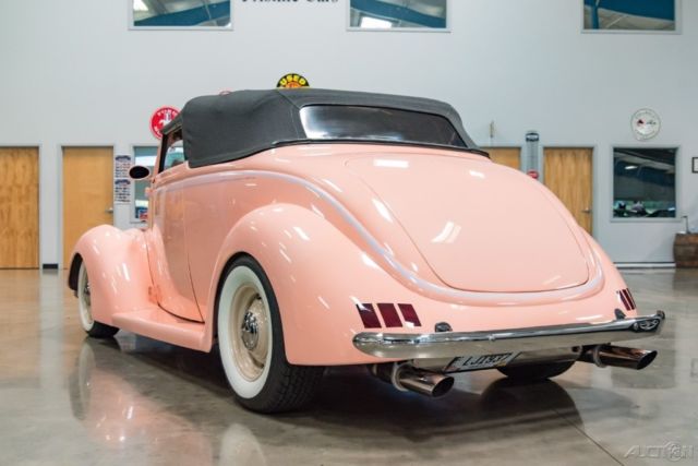 1937 Red Ford Roadster Convertible