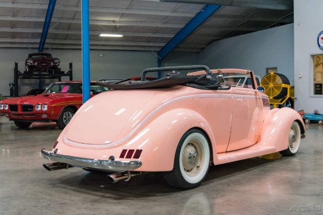 1937 Red Ford Roadster Convertible