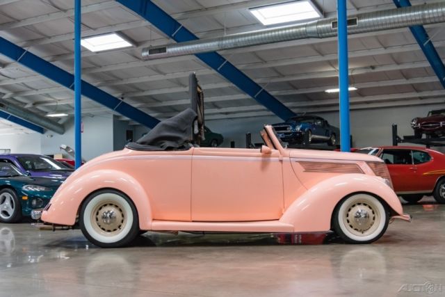 1937 Red Ford Roadster Convertible