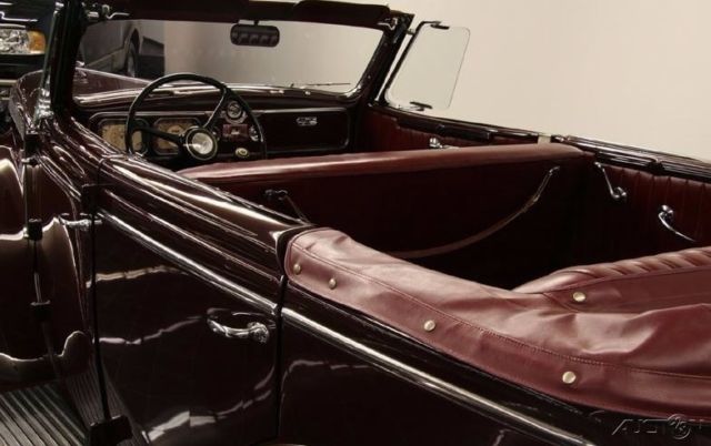 1937 Red Chrysler Imperial Convertible