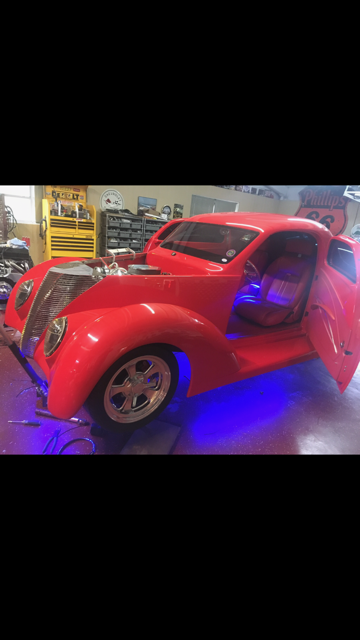 1937 Red Ford coupe Coupe