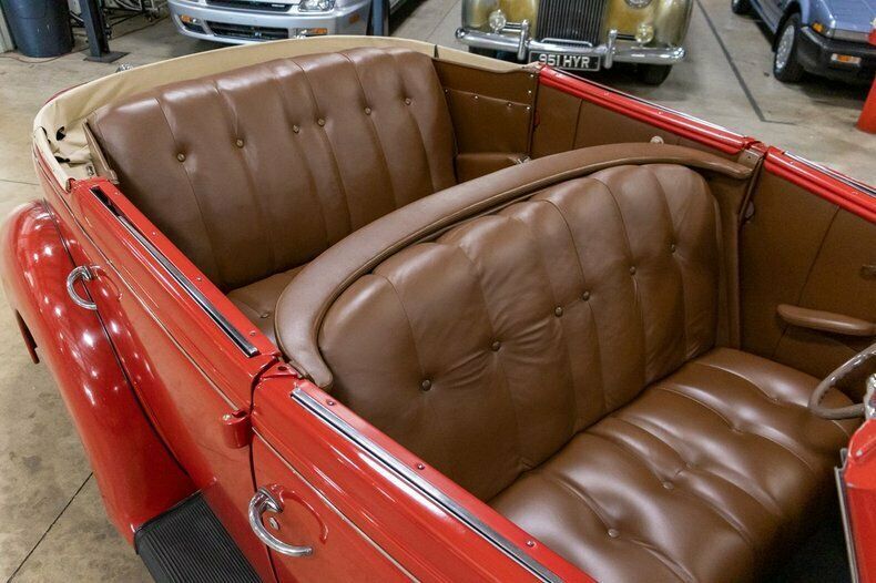 1938 Red Ford 740 Convertible
