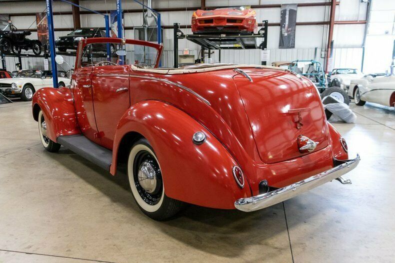 1938 Red Ford 740 Convertible