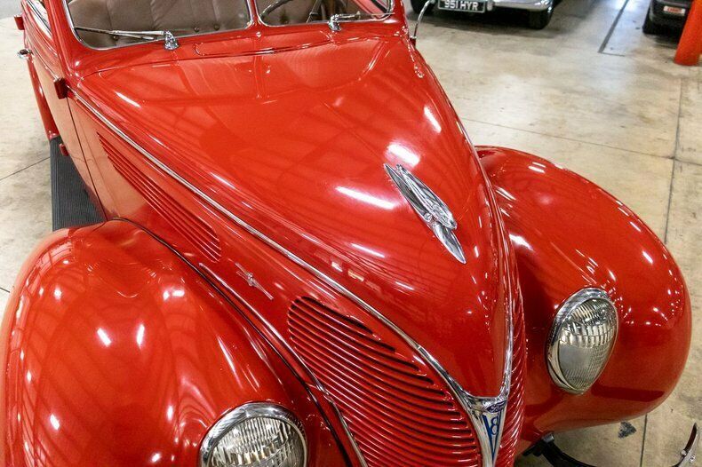 1938 Red Ford 740 Convertible