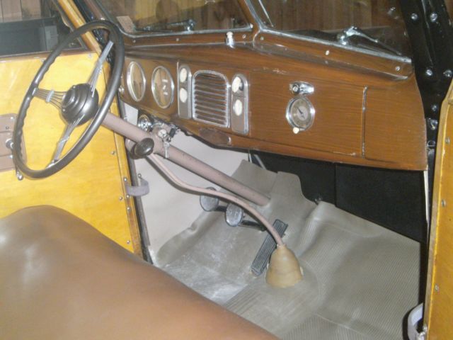 1938 Black Ford Deluxe Wagon