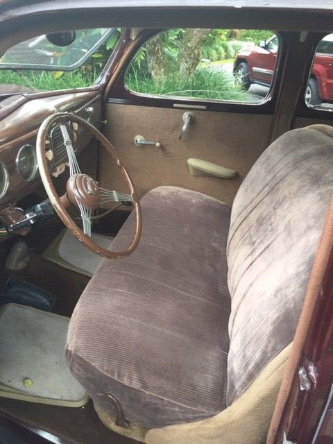 1938 Burgundy Ford Model 81 A Sedan