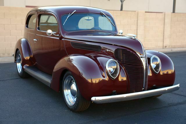 1938 Burgundy Ford Tudor Coupe