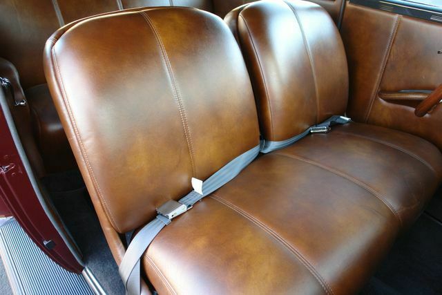 1938 Burgundy Ford Tudor Coupe