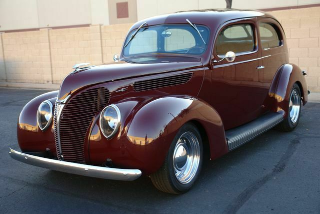 1938 Burgundy Ford Tudor Coupe