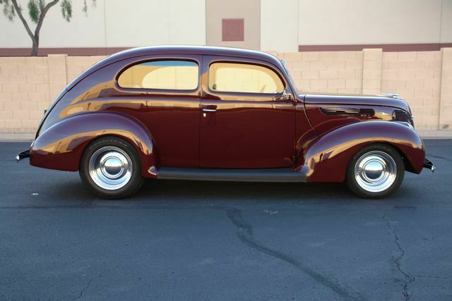 1938 Burgundy Ford Tudor Coupe