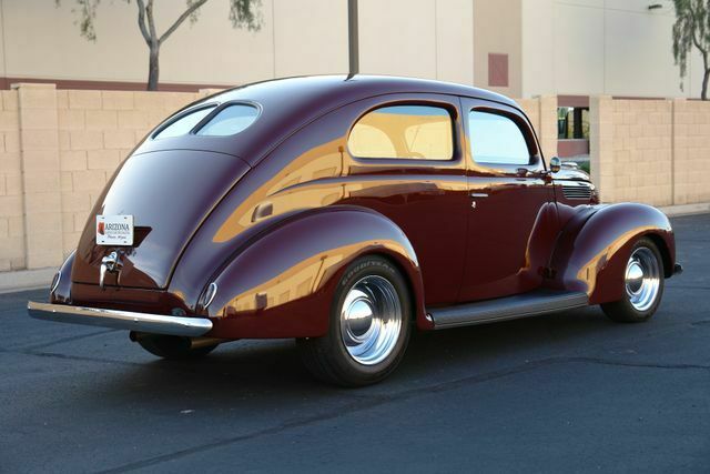 1938 Burgundy Ford Tudor Coupe