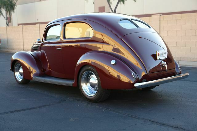 1938 Burgundy Ford Tudor Coupe