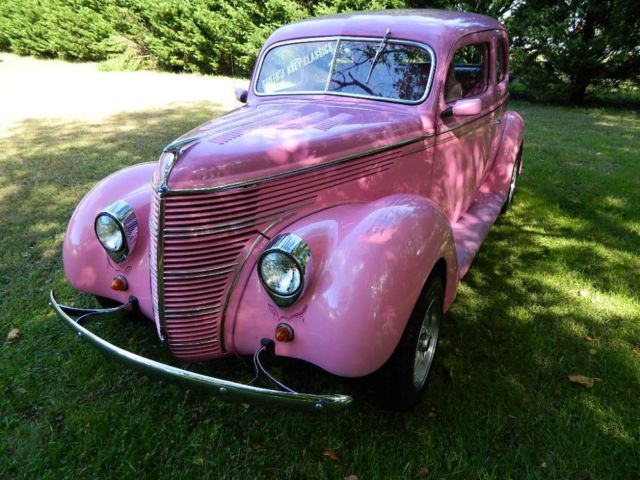 1938 Pink Ford Hot Rod Tudor Sedan Tudor