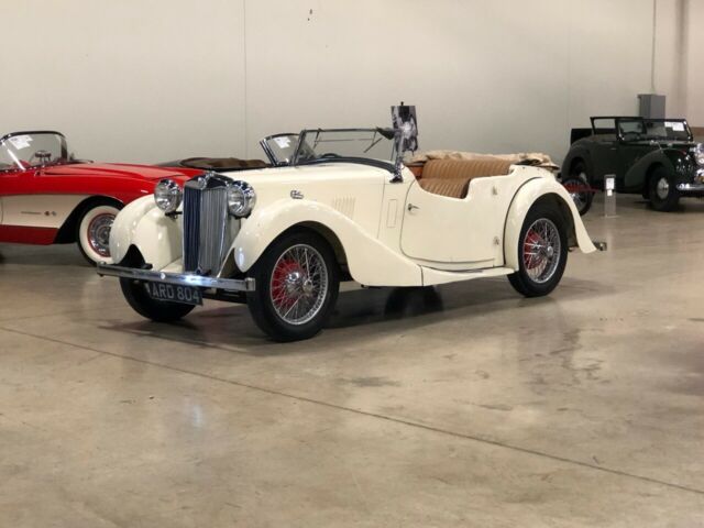 1938 Cream MG 1.5 VA tourer Roadster