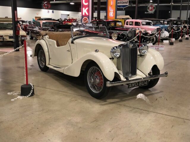 1938 Cream MG 1.5 VA tourer Roadster