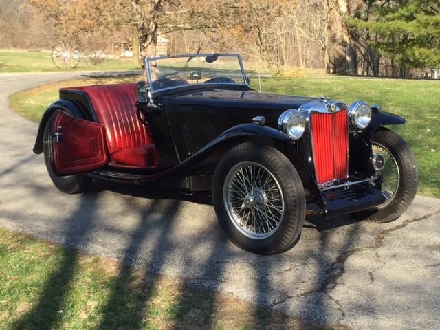 1938 Black MG T-Series Convertible