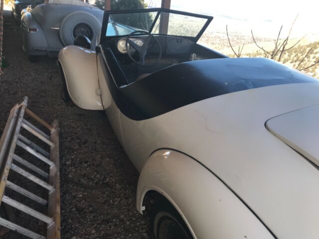 1939 White Dodge 2 door roadster custom Custom roadster