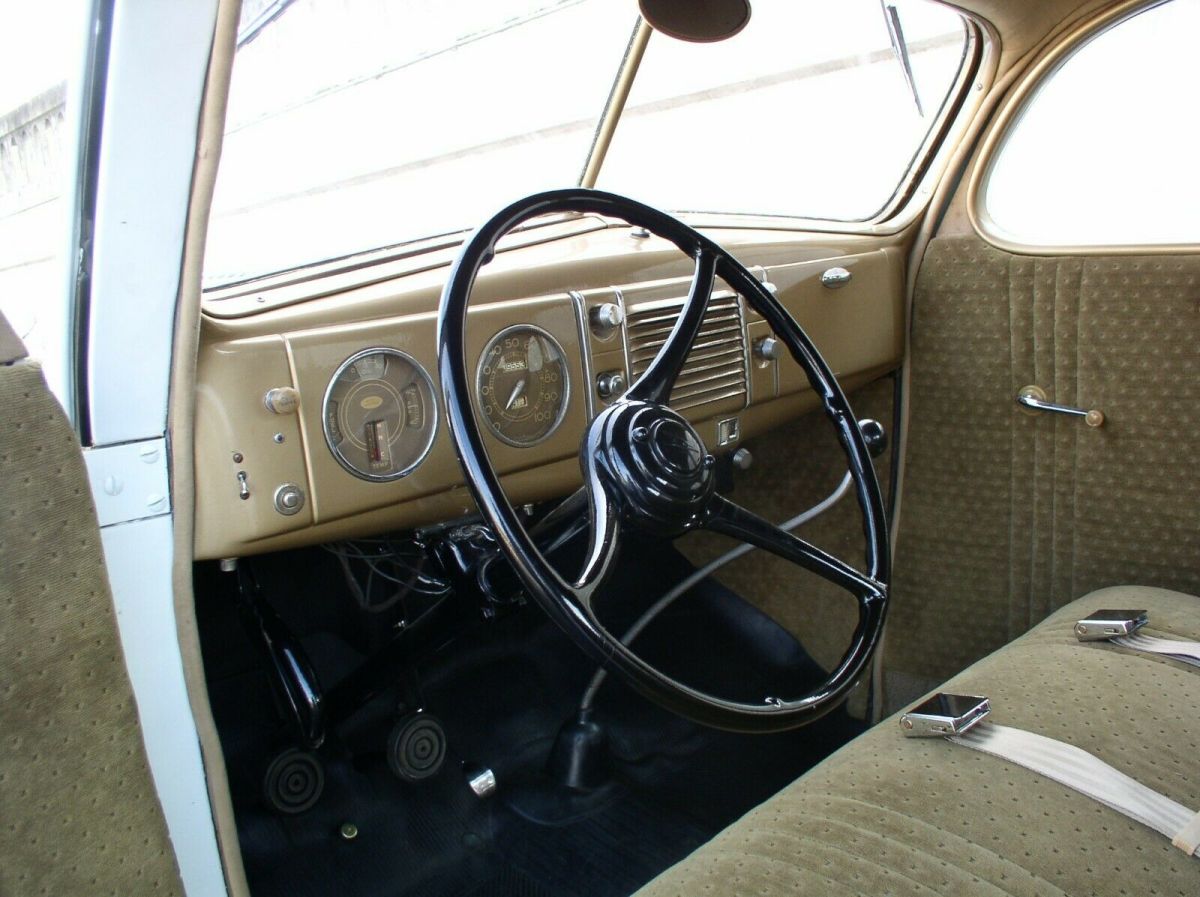 1939 White Ford Standard Coupe