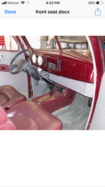 1939 Red Ford Standard sedan