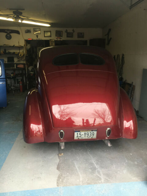 1939 Red Ford Standard sedan