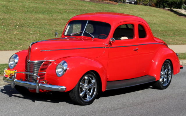 1940 Red Ford street rod Coupe