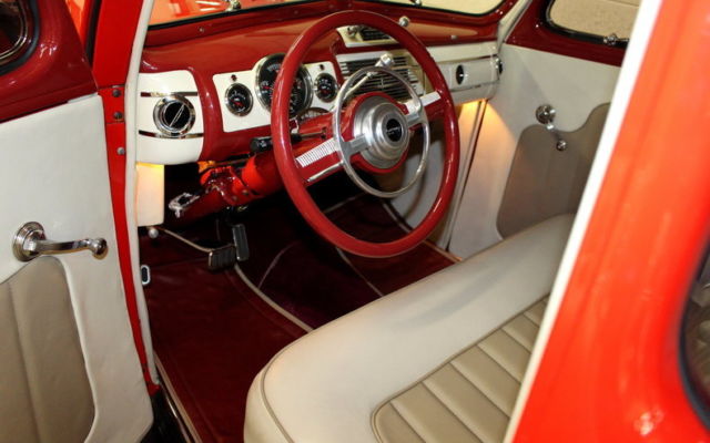 1940 Red Ford street rod Coupe