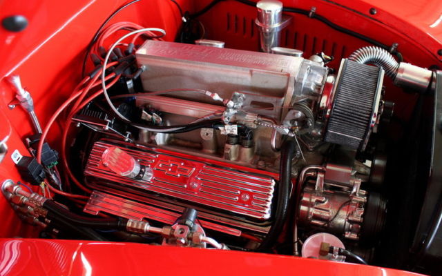 1940 Red Ford street rod Coupe
